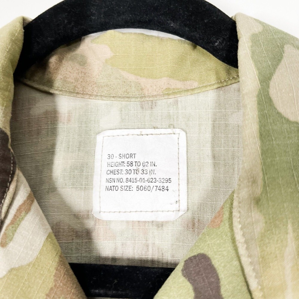 Military Army Combat Coat Jacket Womens Green Camo Fatigue Uniform Size 30 Short - Picture 3 of 5